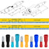 200 Pcs Bullet Connectors Male and Female, 22-16AWG Insulated Splice Female/Male Bullet Crimp Terminals Connectors, Electrical Bullet Crimp Wire C...
