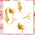 Kenning 42 Pieces Clip-On Earring Converter with Easy Open Loop Brass Clip-On Earring Converter for None Pierced Component DIY Turn Any Studs 7 Co...