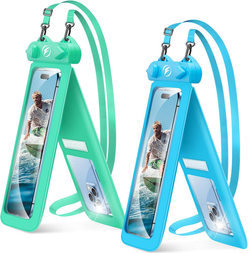 seynli Double Space Waterproof Phone Pouch - Waterproof Phone Case with Lanyard Support up to 8.0'', Water Proof Phone Case Floating Compatible wi...