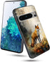 for Google Pixel 8 Pro Phone Case 6.7" 2023 Slim Soft TPU Silicone Cover with Watercolor Fox Pattern Design for Women Wen Shockproof Anti-Scratch ...