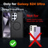 JAME for Samsung Galaxy S24 Ultra Case with Glass Screen Protector, Camara Lens Protector, Compatible with Magsafe, Militaty Grade Hard Protective...