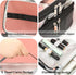 Double Layer Cosmetic Bag Toiletry Bag Makeup Bag Organizer Large Capacity Waterproof Makeup Case for Travel and Daily Use (coffee diamond plaid)...