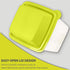 Home-X Pickle Container with Strainer - BPA Free Jalapeno Container for Mess-Free Storage of Condiment Food - Pickle Holder with Easy to Open Lid ...