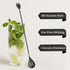 Homestia 12" bar spoon cocktail mixing spoon,304 stainless steel material,Halloween,Alloy Gothic Skull beverage mixer long handle spoon, beverage ...