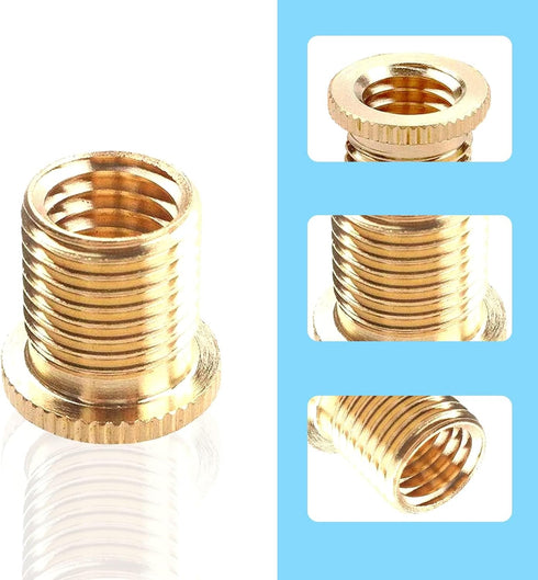 M8x1.25, M10x1.25, M10x1.5 Shift Knob Adapters Gear Shifter Knob Thread Screw Adapter for 5 6 Speed Manual Automatic Vehicle Gold...