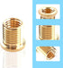 M8x1.25, M10x1.25, M10x1.5 Shift Knob Adapters Gear Shifter Knob Thread Screw Adapter for 5 6 Speed Manual Automatic Vehicle Gold...