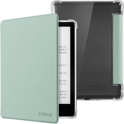 CoBak Case for Kindle Paperwhite (6.8" 11th Generation 2021 Released) & Paperwhite Signature Edition- New PU Leather Cover and Clear Soft Silicone...