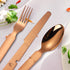 Camping Silverware Copper/Rose Gold Flatware Stainless Steel Eating Utensils Set Travel Portable Knife Fork Spoon Bottle Opener 4 Pieces Multi-fun...
