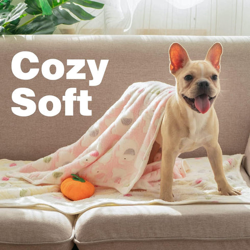 Pet Soft 1 Pack 3 Blankets Pet Blankets for Large Dogs, Fluffy Cats Dogs Blankets for Small Medium & Large Dogs, Cute Print Pet Throw Puppy Blanke...