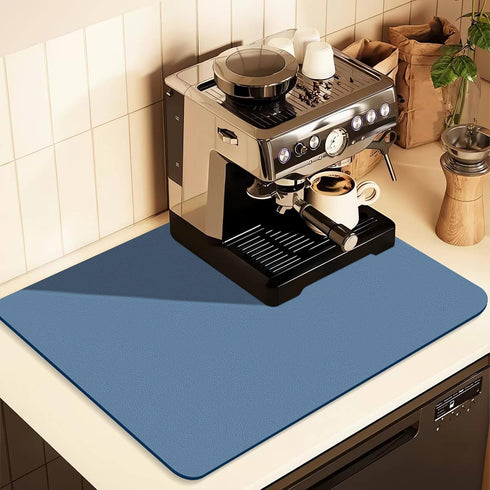 Coffee Mat for Countertops,Coffee Bar Accessories Fit Under Coffee Maker Espresso Machine, Absorbent Hide Stain Rubber Mat for Countertop,Dish Dry...