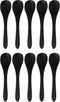 BambooMN Bamboo Black Serving Spoons, Mini Salt Spoon/Tiny Wooden Spoons for Spices, 10pcs Black Oval 3.5"...