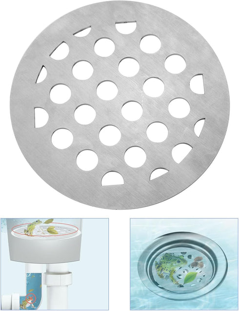 Stainless Steel Grate, Leaves Animals into Pump Tube & Filter Protect Pool Equipment...