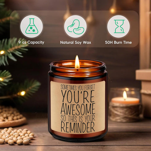GSPY Thank You Candle - Stress Relief Gifts, Relaxing Gifts for Women, Men - Funny Calming, Relaxation, Birthday Present for Stressed Out People, ...