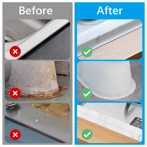 2 Packs Caulk Tape Waterproof Self Adhesive, Bathtub Caulk Strip Sealant Tape Sealing Strip for Kitchen Countertop, Sink, Bathroom, Toilet, Floor ...