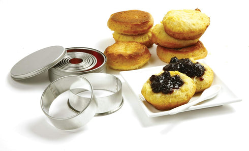 Bakeware Norpro Round Biscuit/Cookie Cutters 11 Pieces, 4 Inch Diameter, Silver...