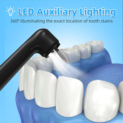 Electric Tooth Polisher, Multifunctional Replacement Head Teeth Cleaning Kit for Fighting Tooth Smoke and Tea Stains, USB Charging, Waterproof...