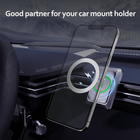 Magnetic Ring Sticker for Magsafe Phone Magnet 2 Pack, Upgrade Bulit-in Magnet for Wireless Charging, Phone Case, Car Holder, Compatible Universal...