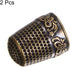 HARFINGTON 2pcs Sewing Thimble Copper Sewing Thimble Finger Protector Finger Shield Fingertip Quilting Craft Embroidery Accessories DIY Hand Worki...