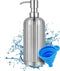 Countertop Soap Dispenser - Rust-Proof Roman Column Shaped Stainless Steel Bottle with Pump for Bathroom and Kitchen - 18 oz Brushed Nickel Liquid...