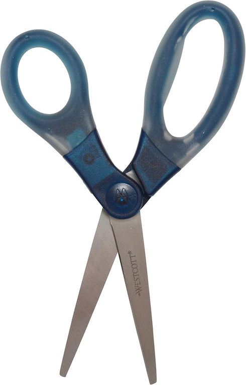 Westcott 8" Gel-Grip Multipurpose Scissors for Office and Home, Blue...