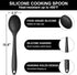 E-far Silicone Cooking Spoon Set of 2, Heat Resistant Kitchen Spoons Utensils Nonstick Mixing Spoon for Baking Stirring Serving, Non-Toxic & Dishw...