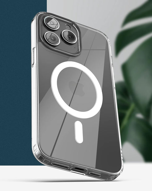 ENCASED Mag Case for iPhone 14 Pro Max - Clear Back Protective Cover - Compatible with MagSafe (2022 iPhone 14promax 6.7") includes Tempered Glass...