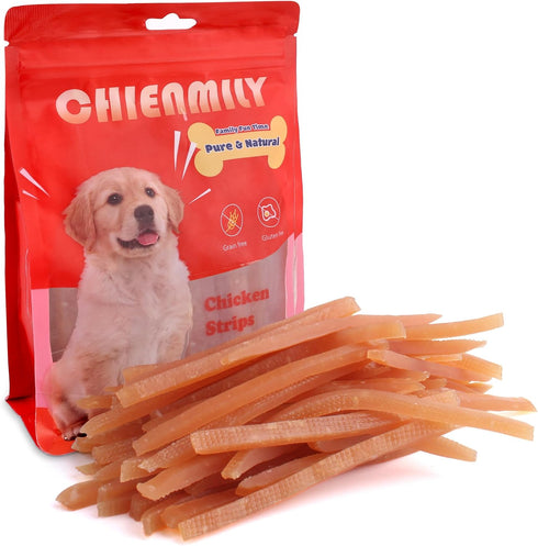 Chicken Jerky Strips Dog Treats, Low Fat, w/Taurine Training Treats for Small Medium and Large Dogs, 11.6 oz...
