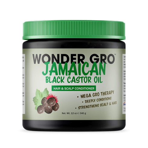Jamaican Black Castor Oil Hair Grease Styling Conditioner, 12 fl oz - Great for Strengthening - Mega Hair Growth Therapy by Wonder Gro...