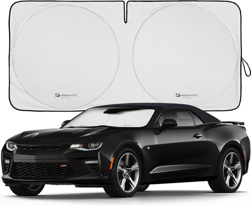 1-Piece Windshield Sunshade Foldable Car Front Window Sun Shade for Most Sports Cars SUV Truck - Best Heat Shield Reflector Cover - Blocks Max UV ...