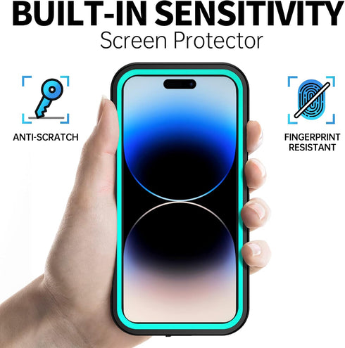 BEASTEK Waterproof iPhone 14 Pro Max Case Shockproof Dustproof IP68 Underwater, NRE Series with Built-in Screen Protector Full Body Anti-Scratch C...