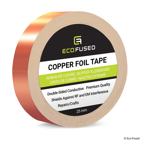 Adhesive Copper Foil Tape - Double-Sided Conductive - 0.25 inch (6.3 mm) - EMI and RF Shielding, Paper Circuits, Electrical Repairs, Grounding, Ar...