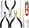 NIUPIKA Jewelry Pliers Set Jeweler Making Pliers Kit with Needle Nose Plier Round Nose Plier Wire Cutter Plier for Jewelry Making Supplies Wire Wr...