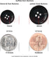 Buffalo Horn Suit Buttons 16pc Set has 4 Buttons measuring 20mm (3/4 Inch) for Jacket Front, 12 Buttons measuring 15mm (5/8 Inch) for Jacket Sleev...