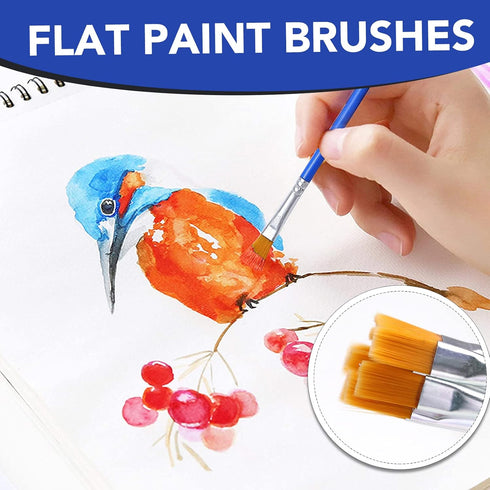 AROIC Paint Brushes Set,110 pcs Nylon Hair Brushes for Acrylic Oil Watercolor Artist Professional Painting Kits...