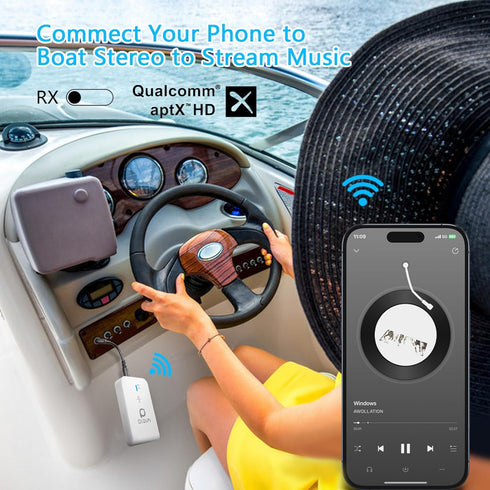 Airplane Blutooth 5.3 Receiver & Transmitter for Airpods or Headphones, Bluetooth Adapter for TV, aptX Low Latency, Wireless 3.5mm Aux Audio Trans...
