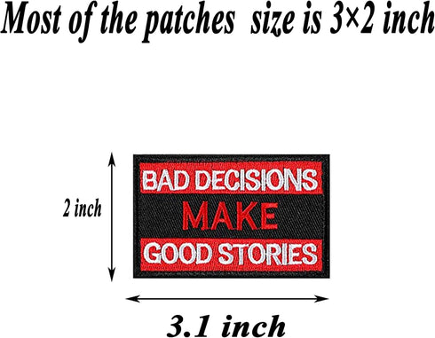 20 Pieces Random Tactical Morale Patch Bundle, Full Embroidery Loop and Hook Patches Set for Caps, Bags, Backpacks, Vest, Military Uniforms,Tactic...