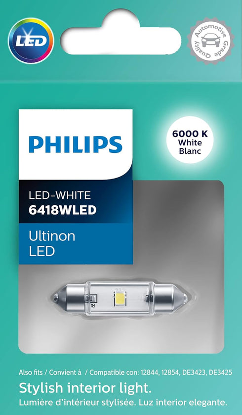 Philips 6418 Ultinon LED Bulb (White), 1 Pack...
