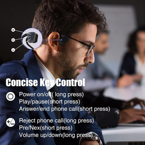 Open Ear Sport Headphones Wireless, Air Conduction Headphones Bluethooth 5.3 IPX6 Waterproof Headset with Mic, Lightweight Headphone for Running, ...