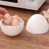Microwave Egg Boiler, 4 Capacity, White Microwave Hardboiled Egg Maker, Hardness & Soft Egg Cooker Under 9 minutes...