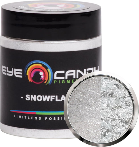 Eye Candy Pigments Premium White Mica Powder - Snowflake (25gr) - for Epoxy, Resin, Soap, Paint, Woodworking, Acrylic Pouring, Bath Bombs, Fishing...