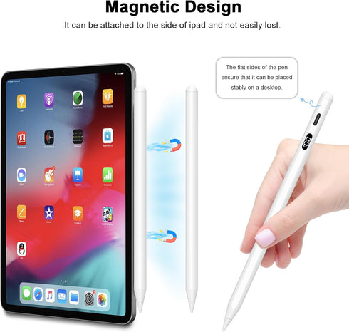 iPencil 2nd Generation, Pencil for iPad with Palm Rejection & Tilt Sensitivity, LED Power Display, Stylus Pen for iPad 6/7/8/9/10, iPad Air 3/4/5,...