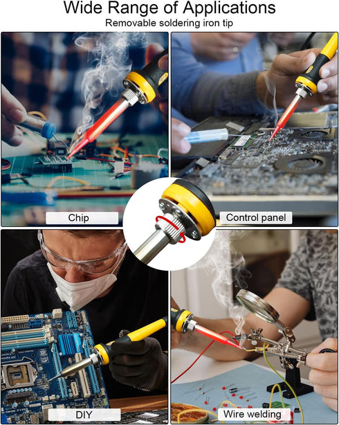 Soldering Iron Station Compatible with Dewalt 20V/18V DCB203 DCB204 DCB205 DCB206 Battery, Portable Cordless Soldering Iron Station Tool for DIY A...