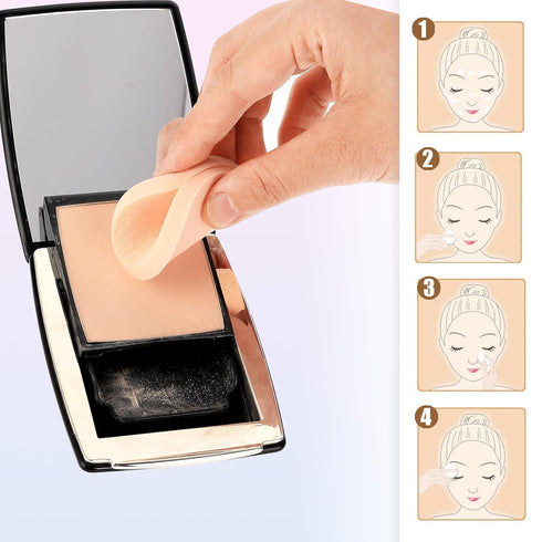 25 Pcs Round Makeup Sponges for Foundation Makeup Sponge Facial Powders Puff Cosmetic Sponge Round Foam Pad Beauty Makeup Eye Face Foundation Powd...