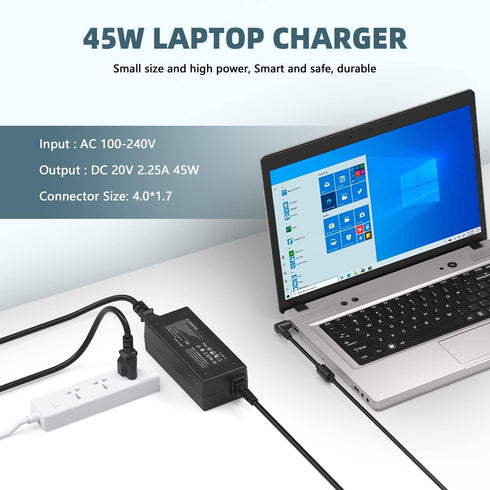 45W 20V 2.25A AC Adapter Laptop Charger Compatible with Lenovo Thinkpad...