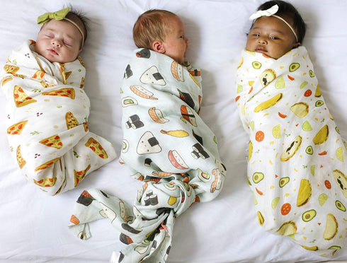 Loulou Lollipop Soft Baby Swaddle Blanket Muslin Wrap Receiving Blanket for Newborn to Toddler Girl and Boy, Large 47” by 47” - Taco…...