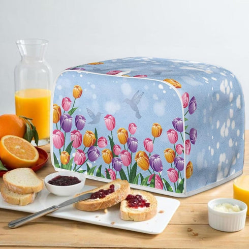 Toaster Oven Covers Extra Large Blue Flower Toaster Bread Maker Cover Quilted Toaster Cover 2 Slice Kitchen Small Appliance Covers, Toaster Cover ...