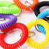70Pcs Colorful Stretchy Keychain Bracelet Spiral Wristband Keychain for Outdoor, Gym...