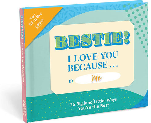 Knock Knock Bestie, I Love You Because Book Fill in the Love Fill-in-the-Blank Book & Gift Journal (25 Prompts), 5 x 5.75-Inches...