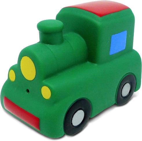 DolliBu Train Bath Buddy Squirter - Floating Green Train Rubber Bath Toy, Fun Water Squirting Bathtime Play for Toddlers, Cute & Soft Transportati...