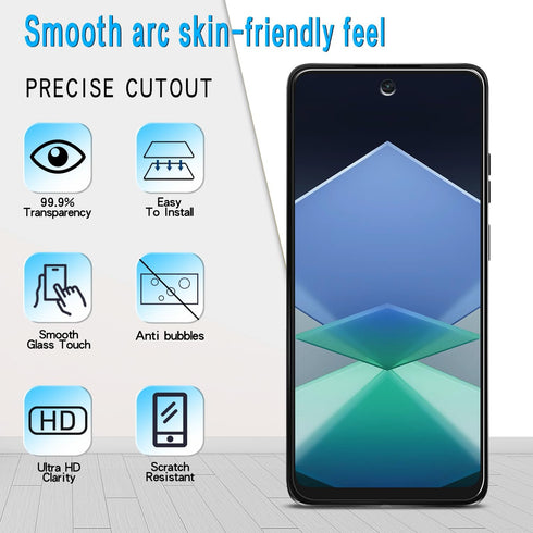 Slanku (3 Pack Tempered Glass for Moto G Play 2024 Screen Protector, Touch Sensitivity, Scratch Resistant, Bubble Free, Case Friendly...